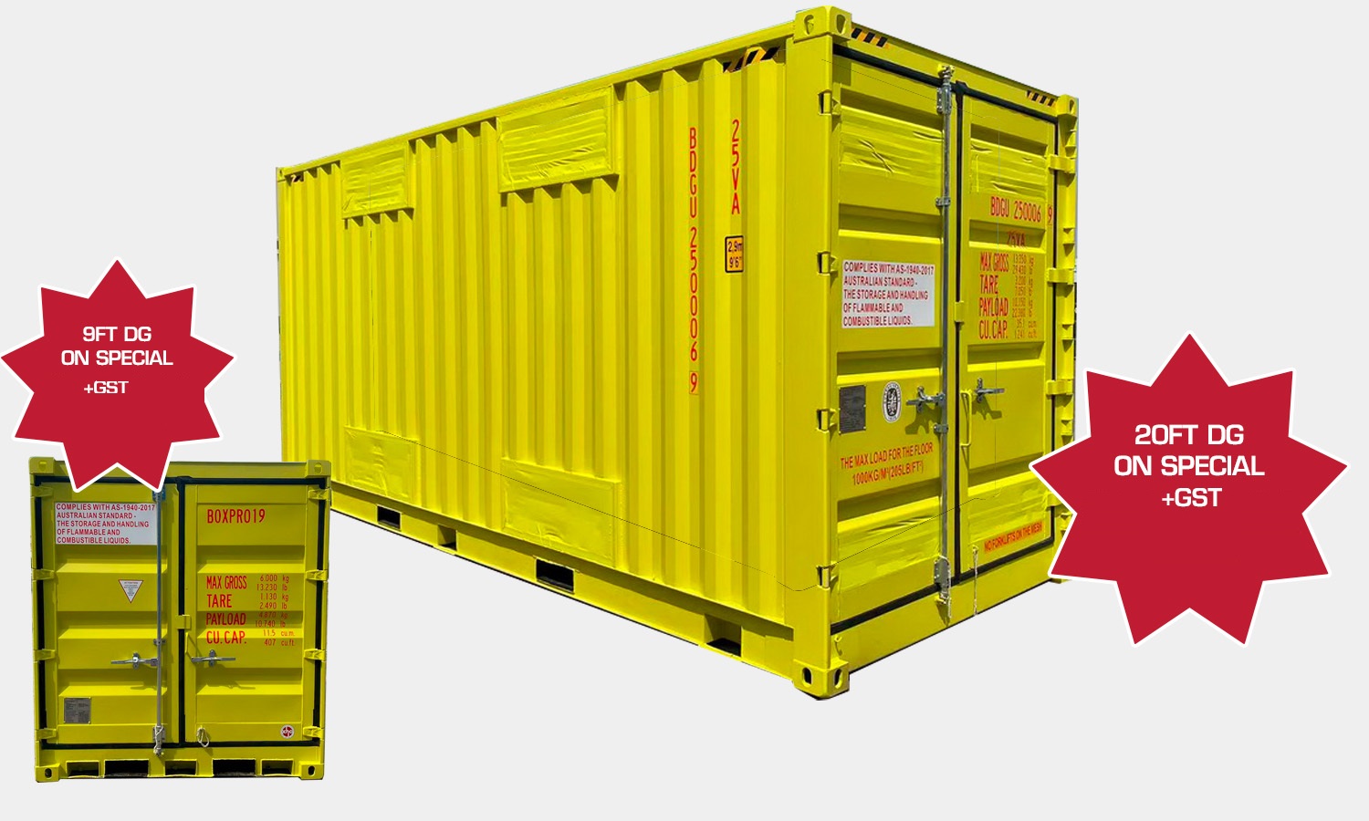 Dangerous Goods Containers on Sale SpecialON — Special Rates 